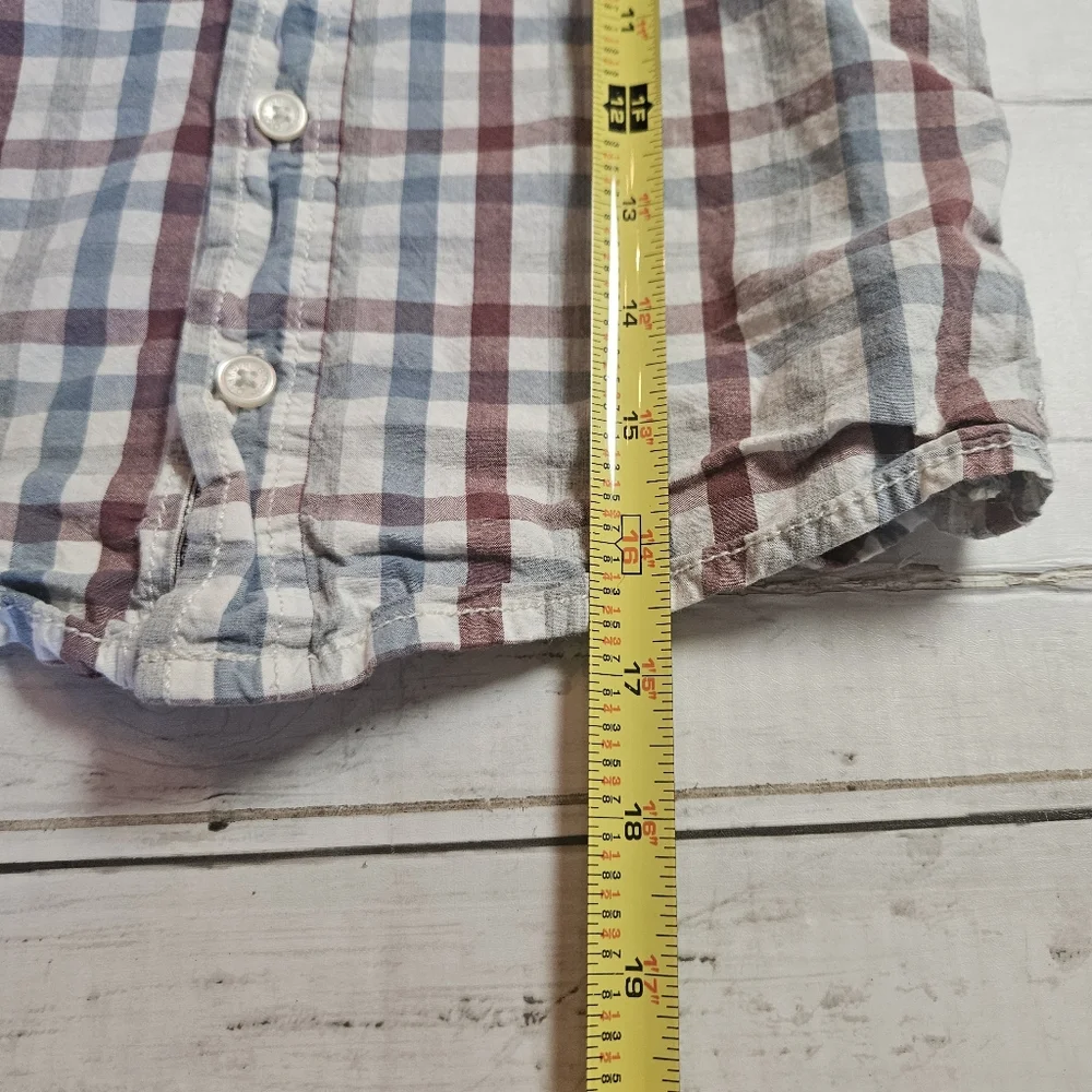 Oshkosh B'Gosh Plaid Button Down Size 5 Blue And Reddish Brown‎